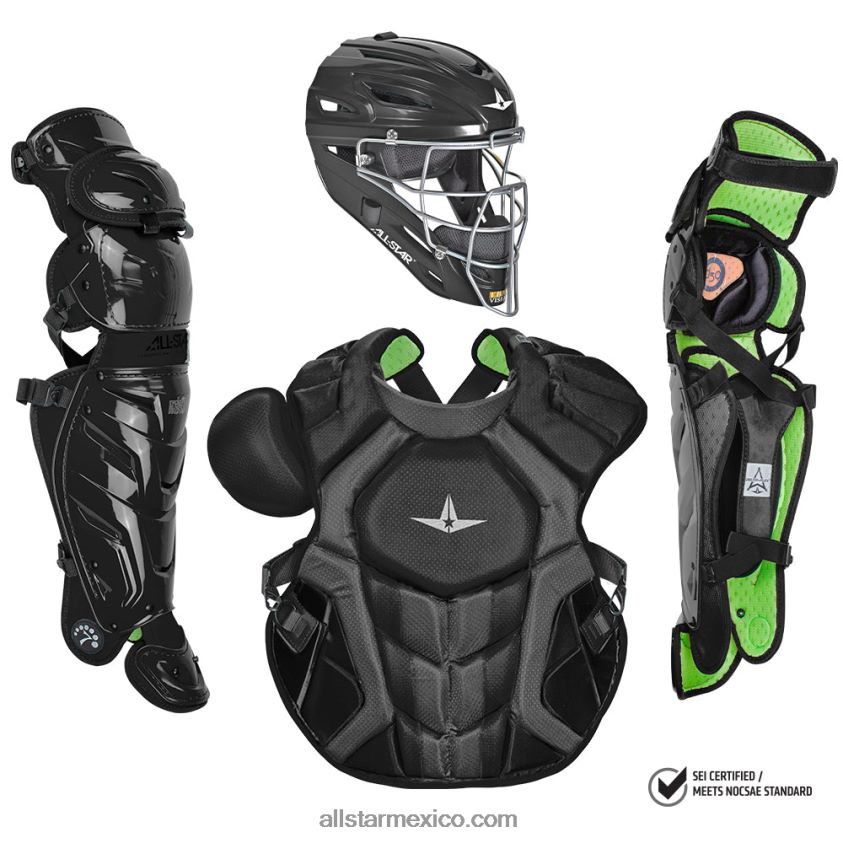 0JNRVJ119 negro All Starkit de captura para adultos s7 axis, color sólido // cumple con nocsae