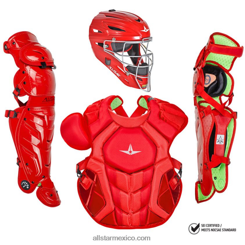 0JNRVJ156 escarlata All Starkit de captura para adultos s7 axis, color sólido // cumple con nocsae