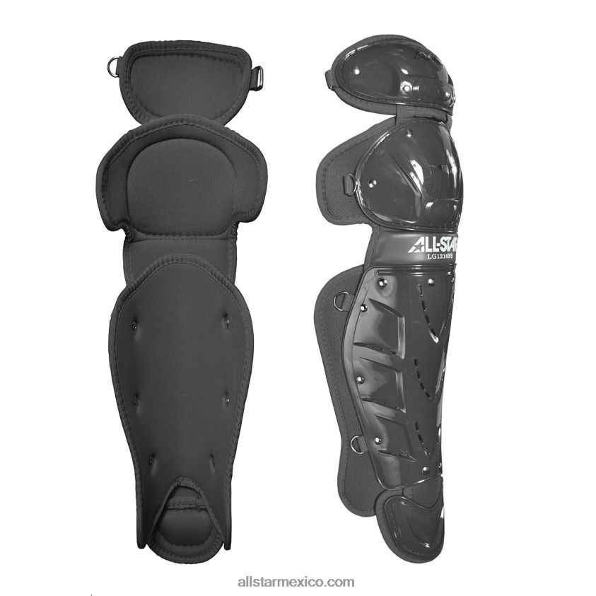 0JNRVJ320 negro All Starprotectores de piernas de la serie de jugadores de 7 a 9 años (12,5")