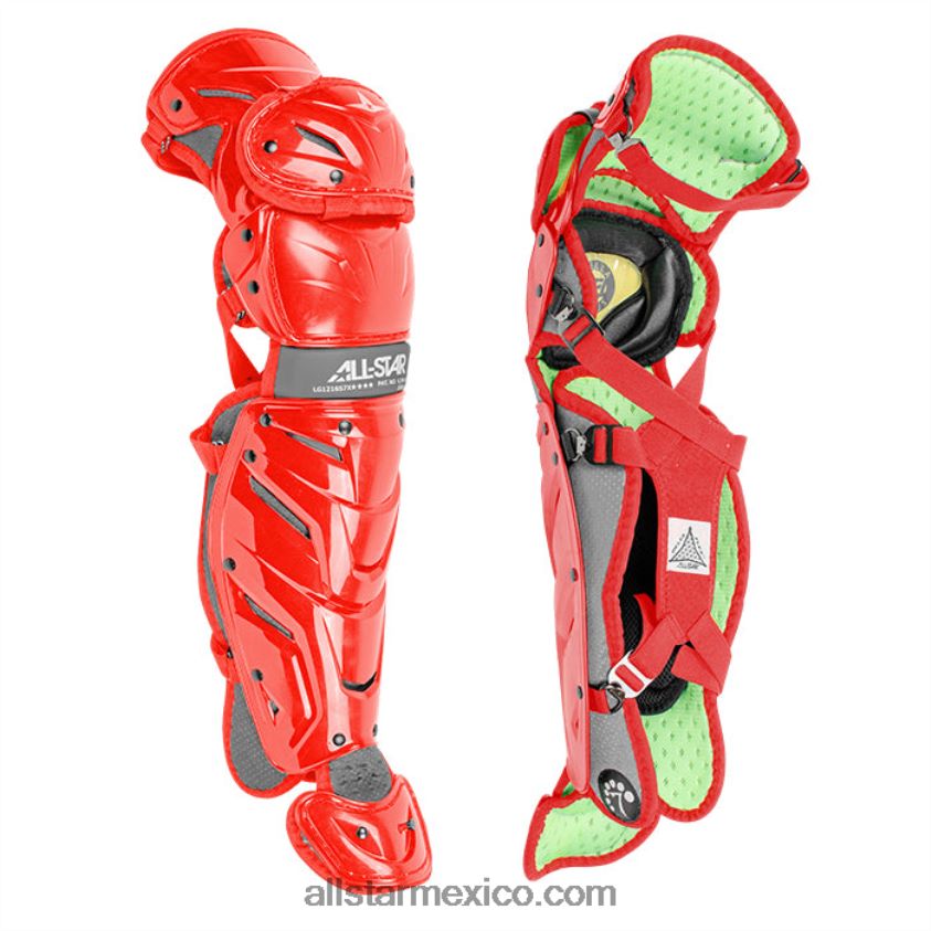 0JNRVJ359 escarlata All Stars7 axis edades 12-16 pro protectores de pierna (14.5")