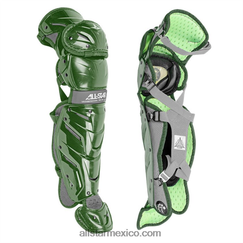 0JNRVJ362 verde oscuro All Stars7 axis edades 9-12 pro protectores de pierna (13.5")