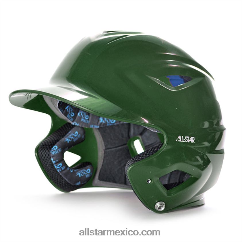 0JNRVJ55 verde oscuro All Starcasco de bateo brillante tamaño s7