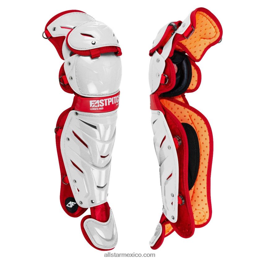 0JNRVJ595 blanco/escarlata All Starafx protectores de piernas blanco bicolor