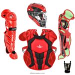 0JNRVJ197 escarlata/negro All Stars7 axis dos tonos edades 9-12, 14.5" // cumple con nocsae